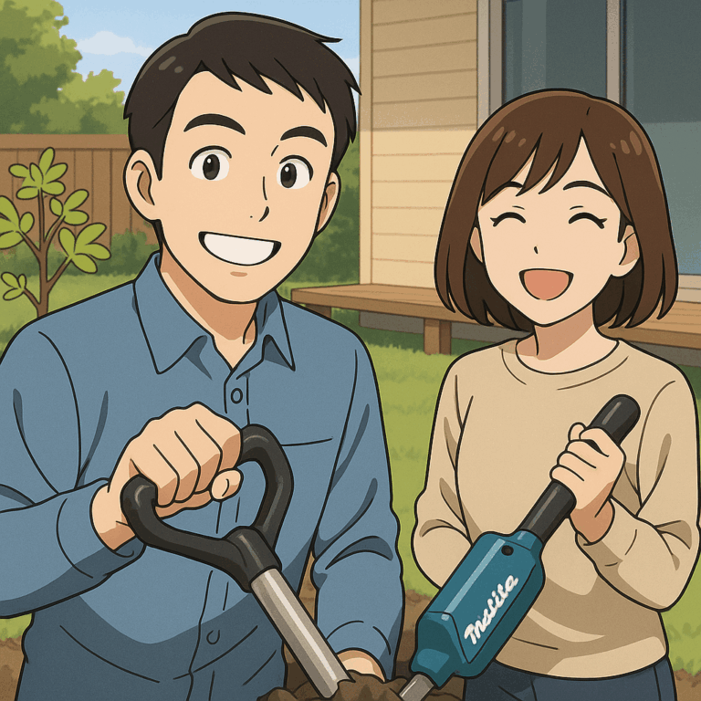 電動スコップで明るい未来を掘り当てた。